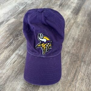 ‘47 Brand NFL Purple Baseball Cap with Vikings Logo Patch